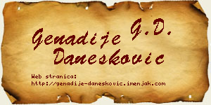 Genadije Danesković vizit kartica
